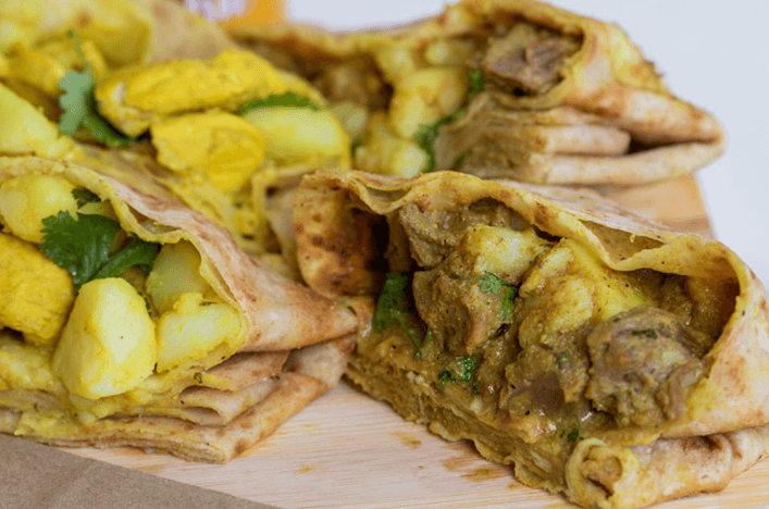 Curry Boneless Chicken Roti