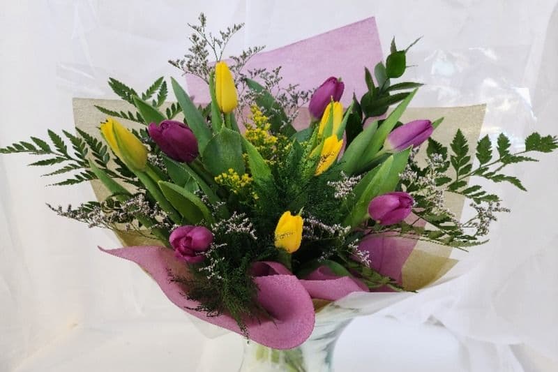 Mixed Flowers Tulips and Caspia and Green