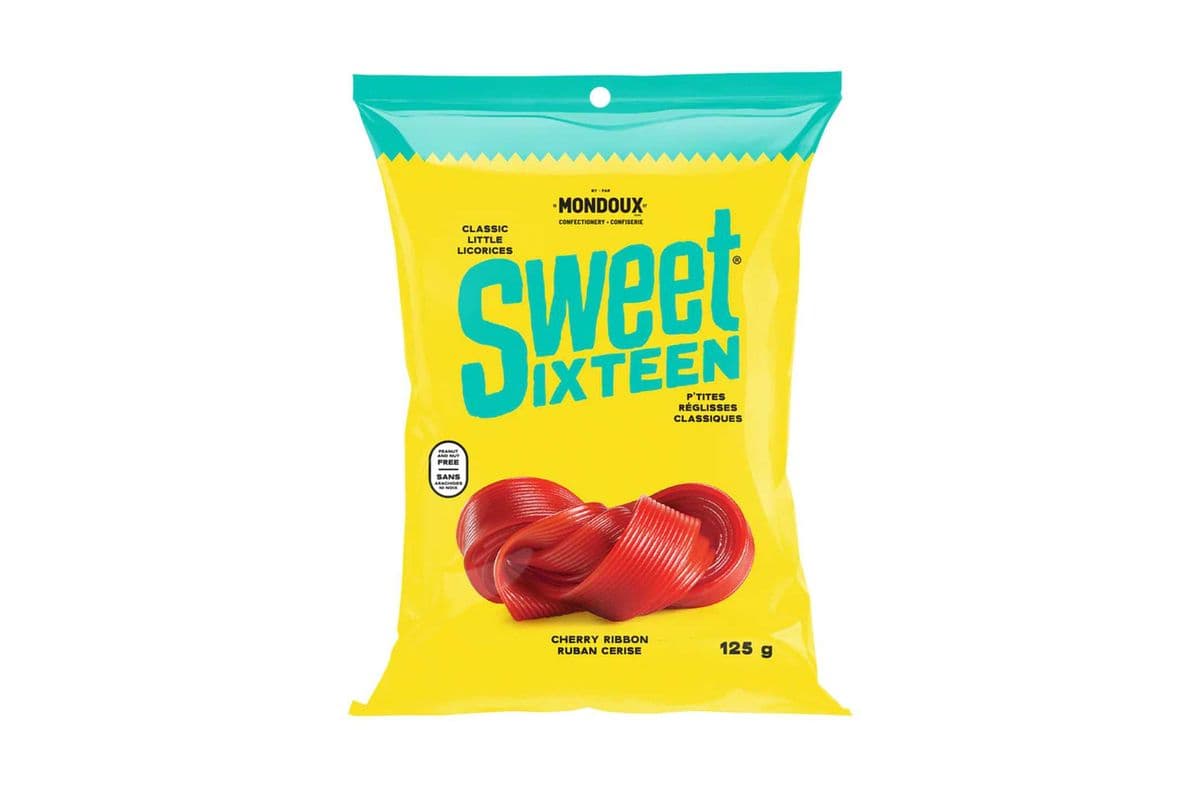 Sweet Sixteen Cherry Licorice Ribbon 125g