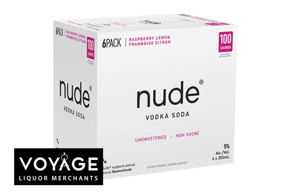 Nude Raspberry Lemon Vodka Soda (6 x 355 ml)
