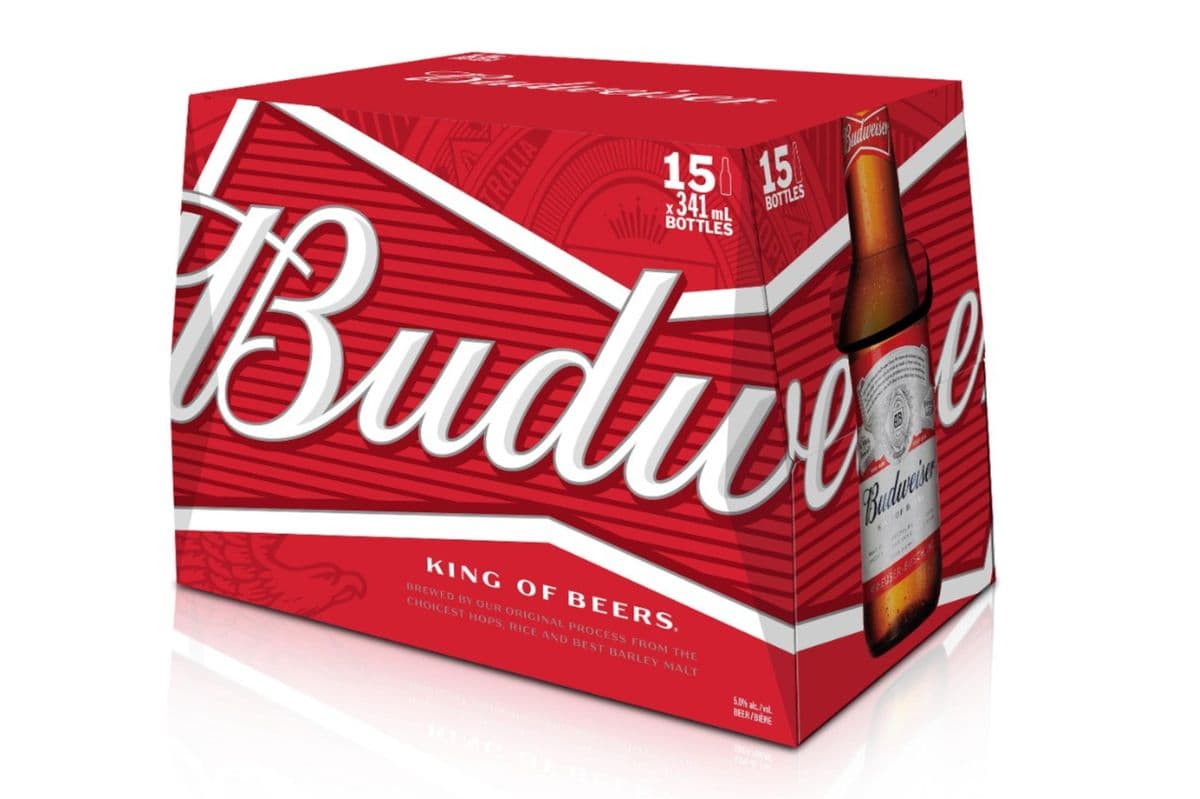 Budweiser (15 Bottles) (1 x 341ML)