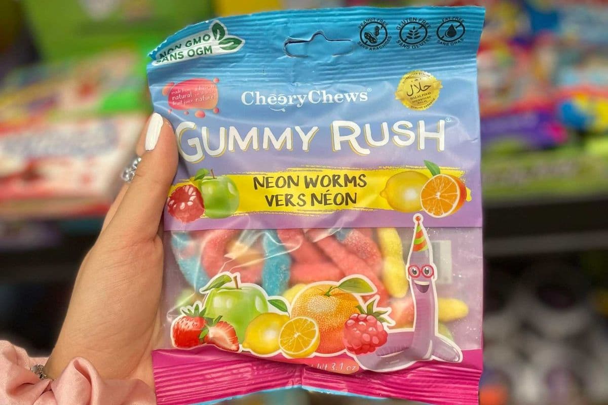 Gummy Rush Neon Worms - 90g (90g)