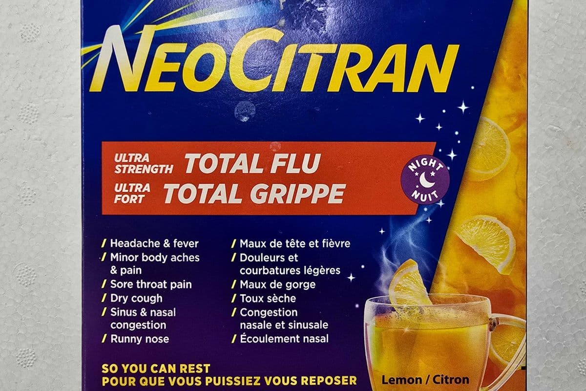 NeoCitran ultra strength total flu night lemon 10 pouches