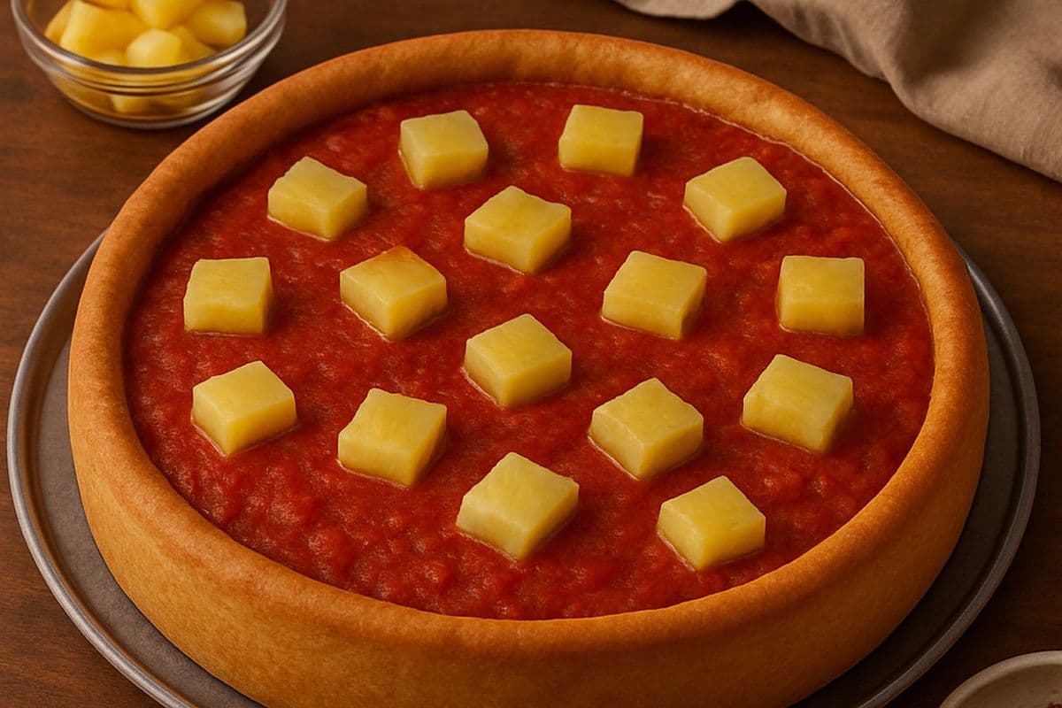 Small Deep dish Hawaiian Pizza