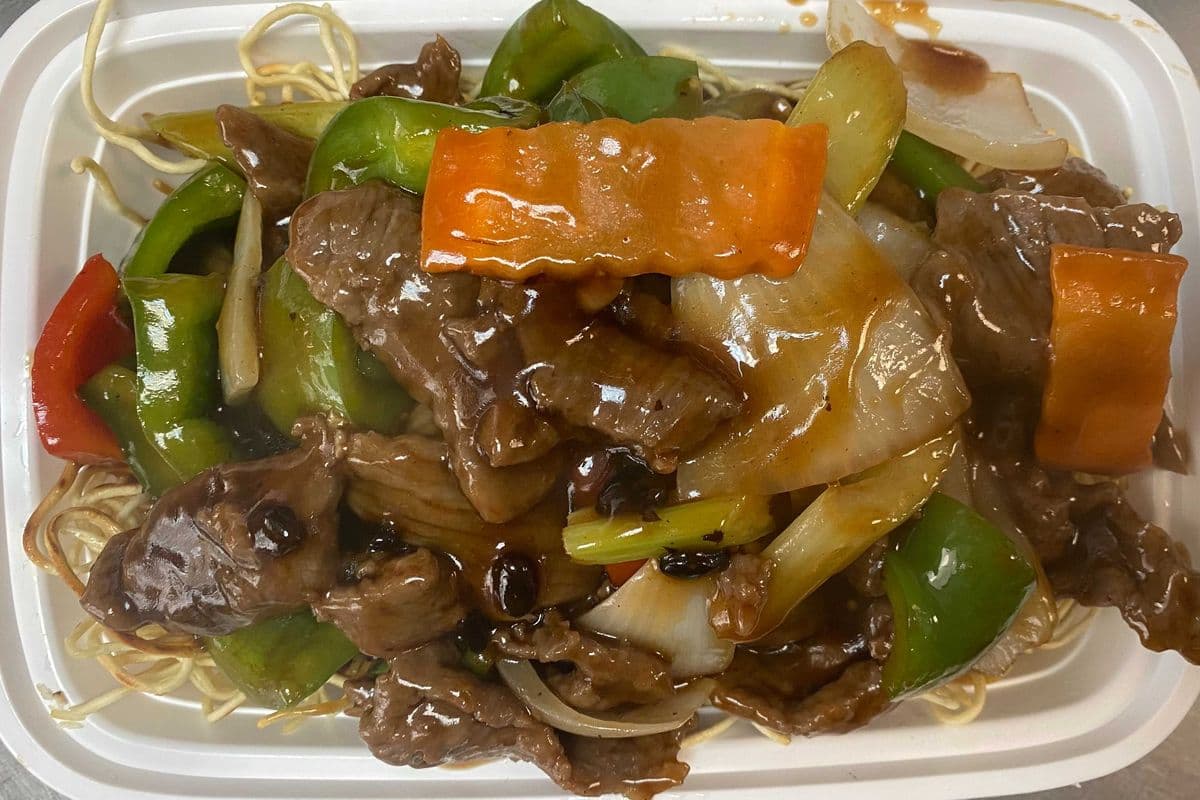 Beef Black Bean Sauce Cantonese Chow Mein