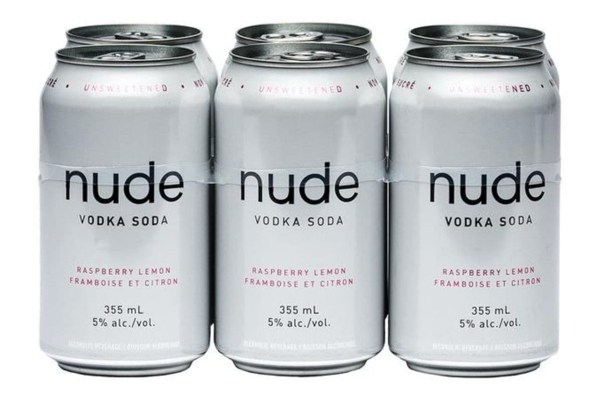 Nude Vodka Raspberry Lemon (6 Cans) (1 x 355 ML CAN)