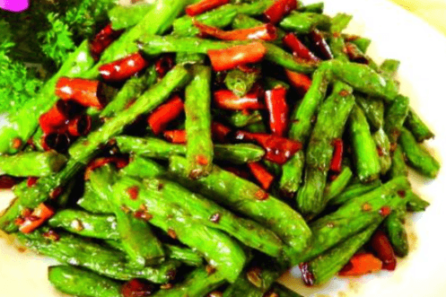 34. Szechuan-Style Minced Pork with Spicy Green Beans