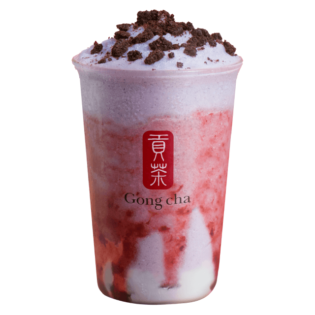 Oreo Taro Strawberry Smoothie Smoothie à la fraise, taro et Oreo