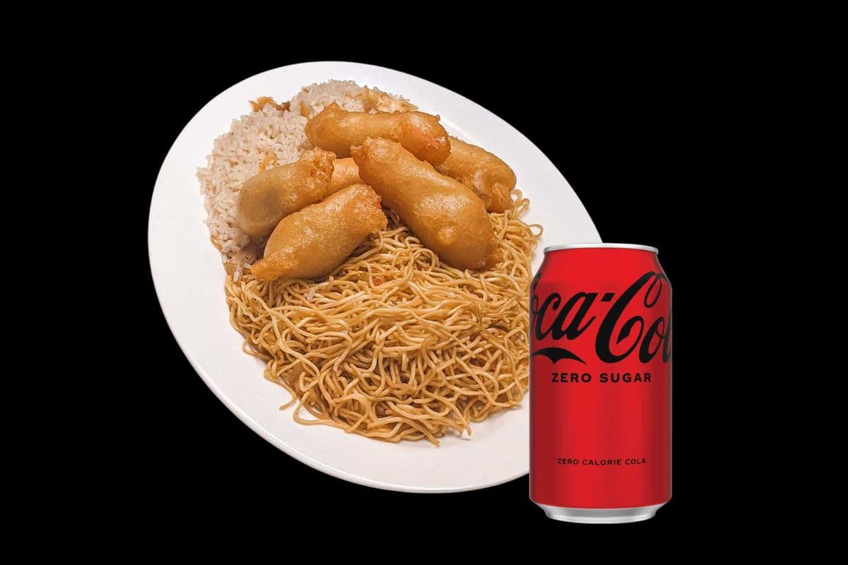 Dinner (C) with Deep Fried Shrimp + Drink