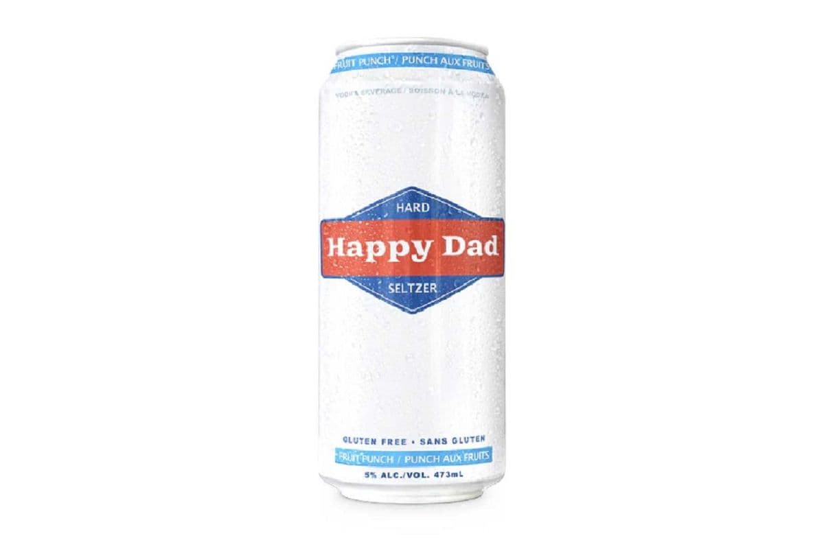 Happy Dad Hard Seltzer Fruit Punch (473 ml Can) (1 x 473 ml)