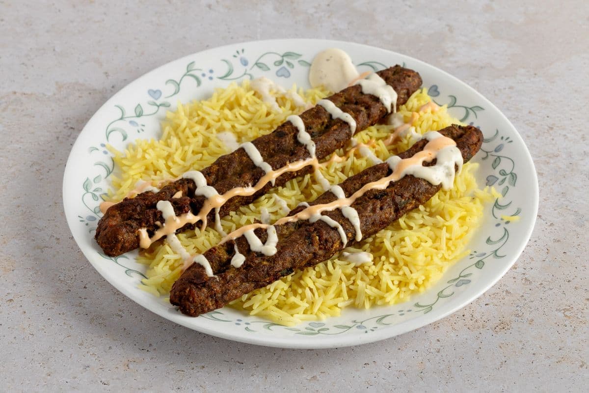 Chicken Kofta Kebob Platter
