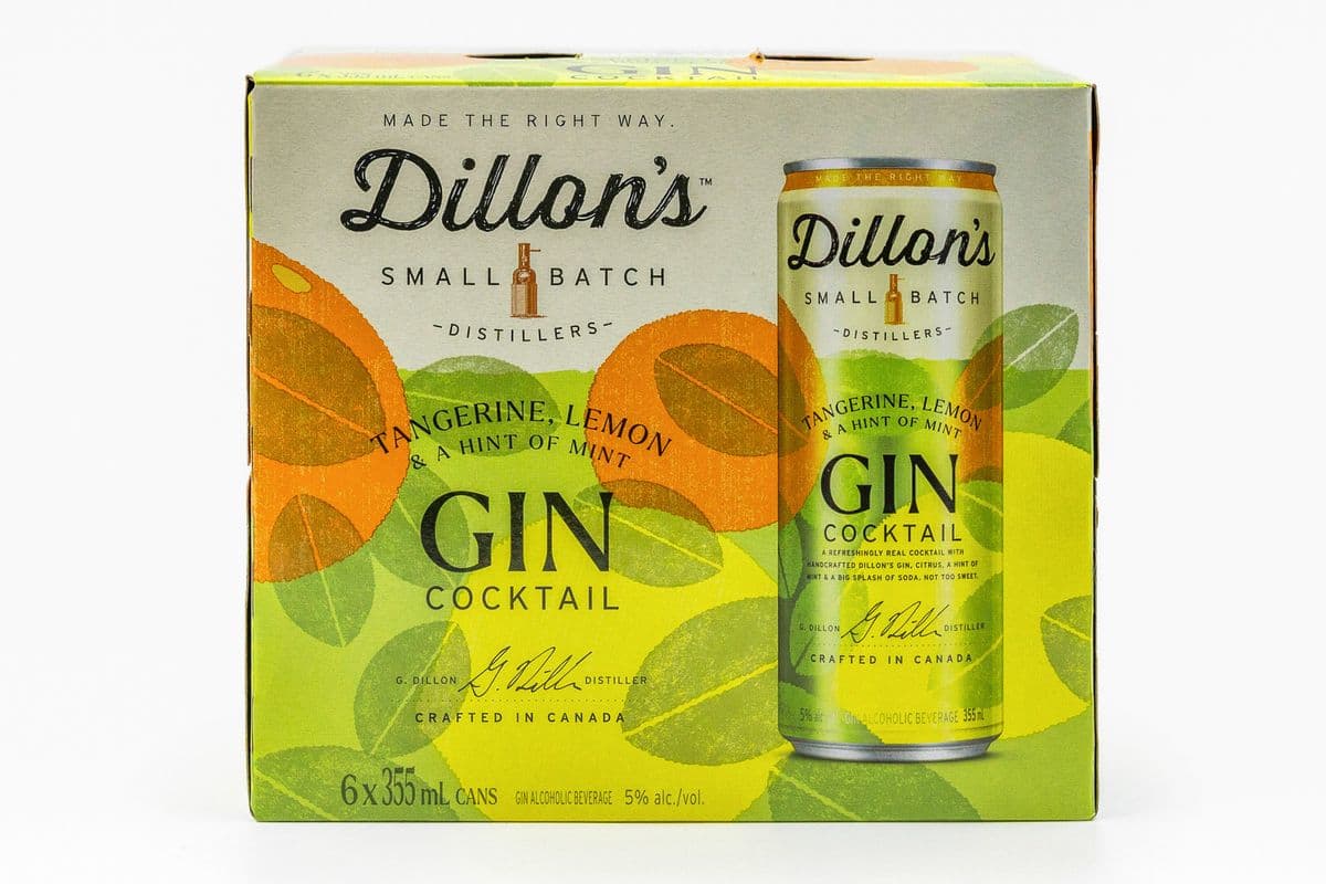 Dillon's Gin Cocktail - Tangerine, Lemon & A Hint of Mint (6 x 355 ml Cans)