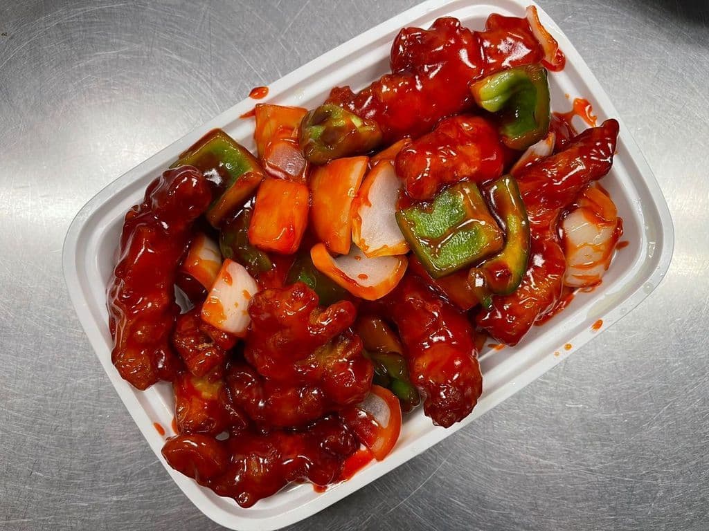 20. Sweet-&-Sour Chicken Strips with Pineapple