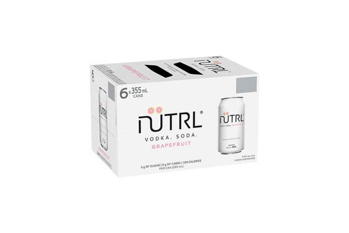 Nutrl Vodka Soda Grapefruit (6 Cans) (6 x 355ML)