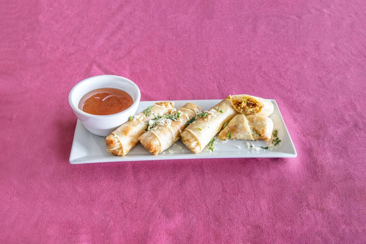 CCP's Signature Veggie Spring Rolls with Plum Sauce on Side (4 pcs)