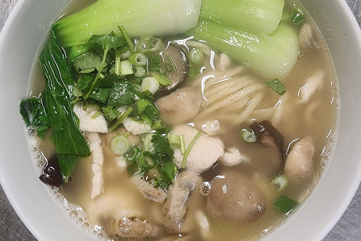 1114. Hand-Pulled Ramen with Mixed Mushroom and Chicken