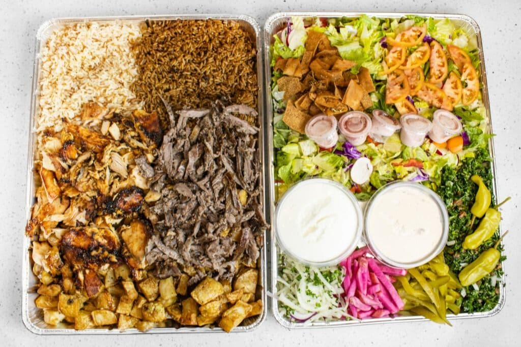 shawarma chicken family tray for 5 people