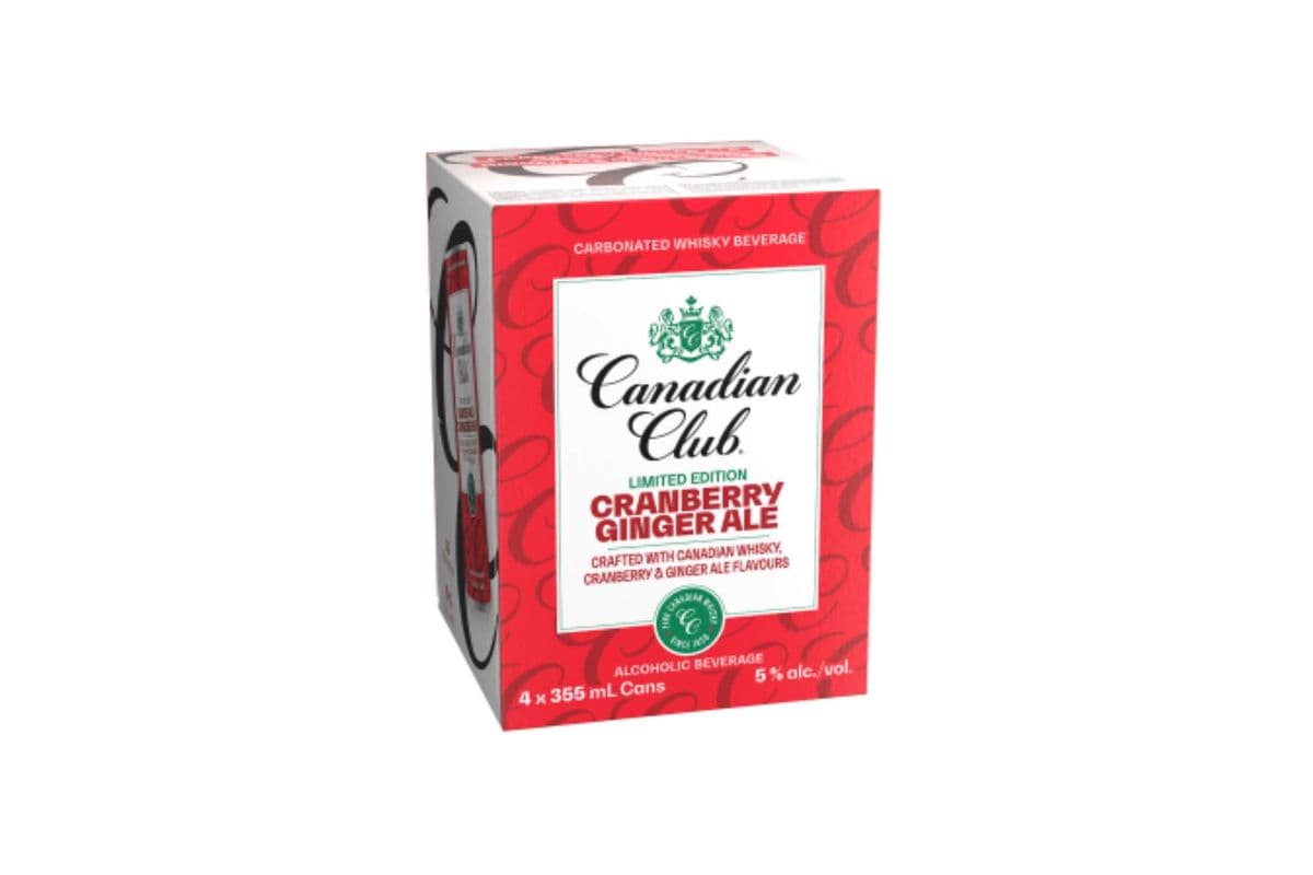 Canadian Club Cranberry Ginger Ale (4 Cans) (1 x 4x355ML)