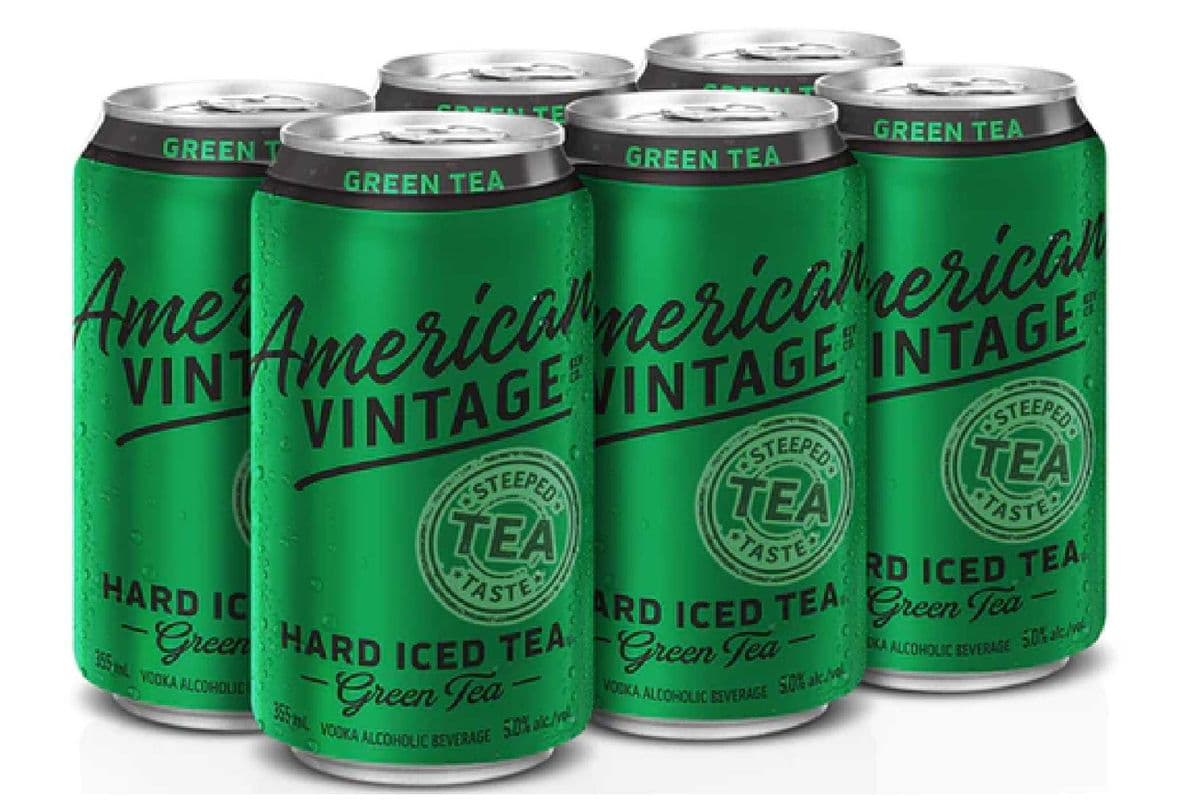 American Vintage Green Tea (6 Pack Cans) (6 x 355 ml Cans)