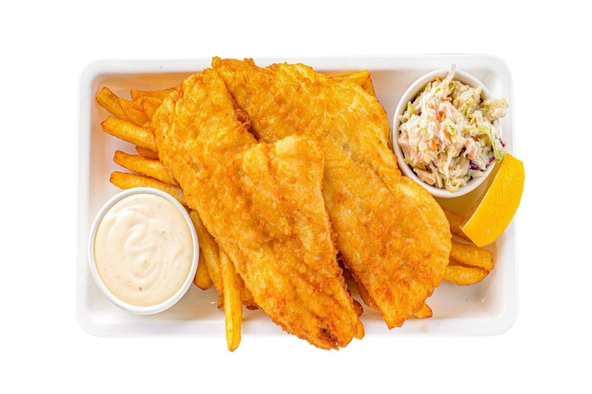 Haddock Fish and BATTERED Crispy chips
