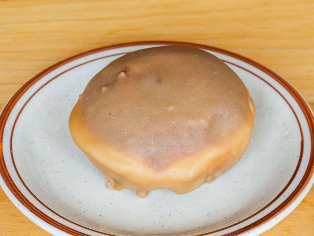 Maple glazed donut
