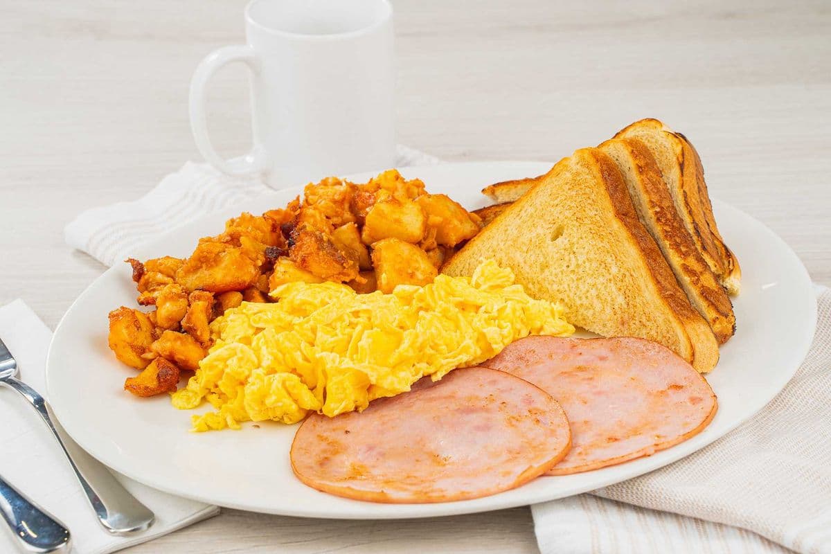 3 Eggs Any Style with Smoked Ham (3pcs)