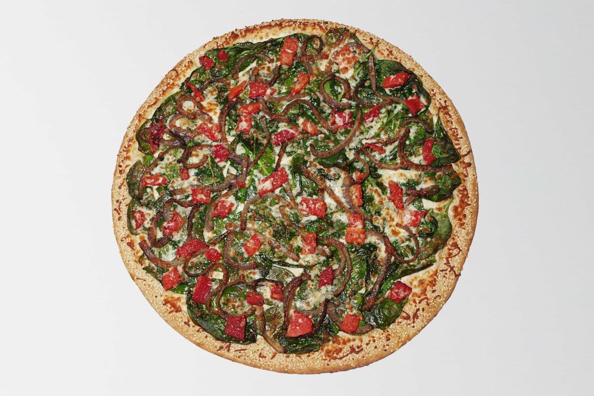 Medium Veggie Spinach Alfredo Pizza