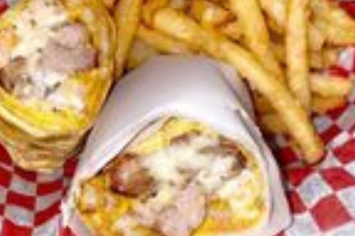 Surf & Turf Burrito with fries