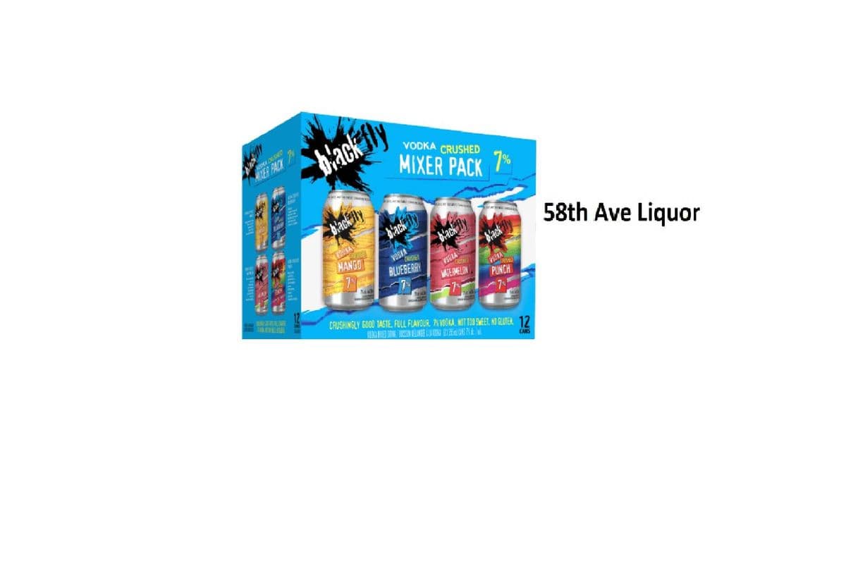 BLACK FLY VODKA CRUSHED 2.0 MIXER CANS (1 x 12x355ML)
