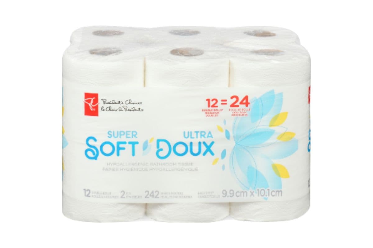 President's Choice - Super Soft Hypoallergenic Bathroom Tissue (12 Pack)