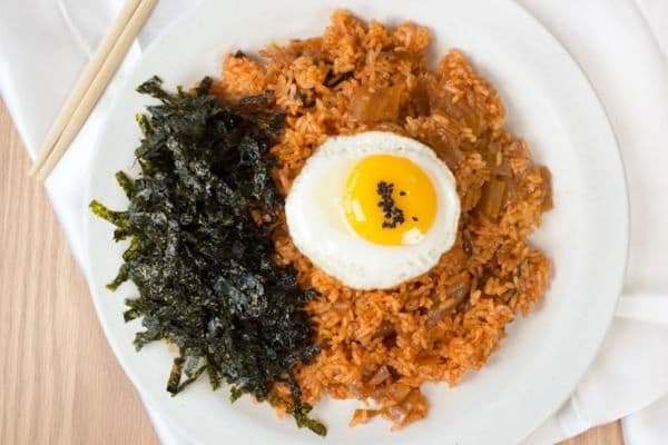 13-1. Riz frit kimchi avec le porc épicée / Kimchi Fried Rice with Spicy Pork