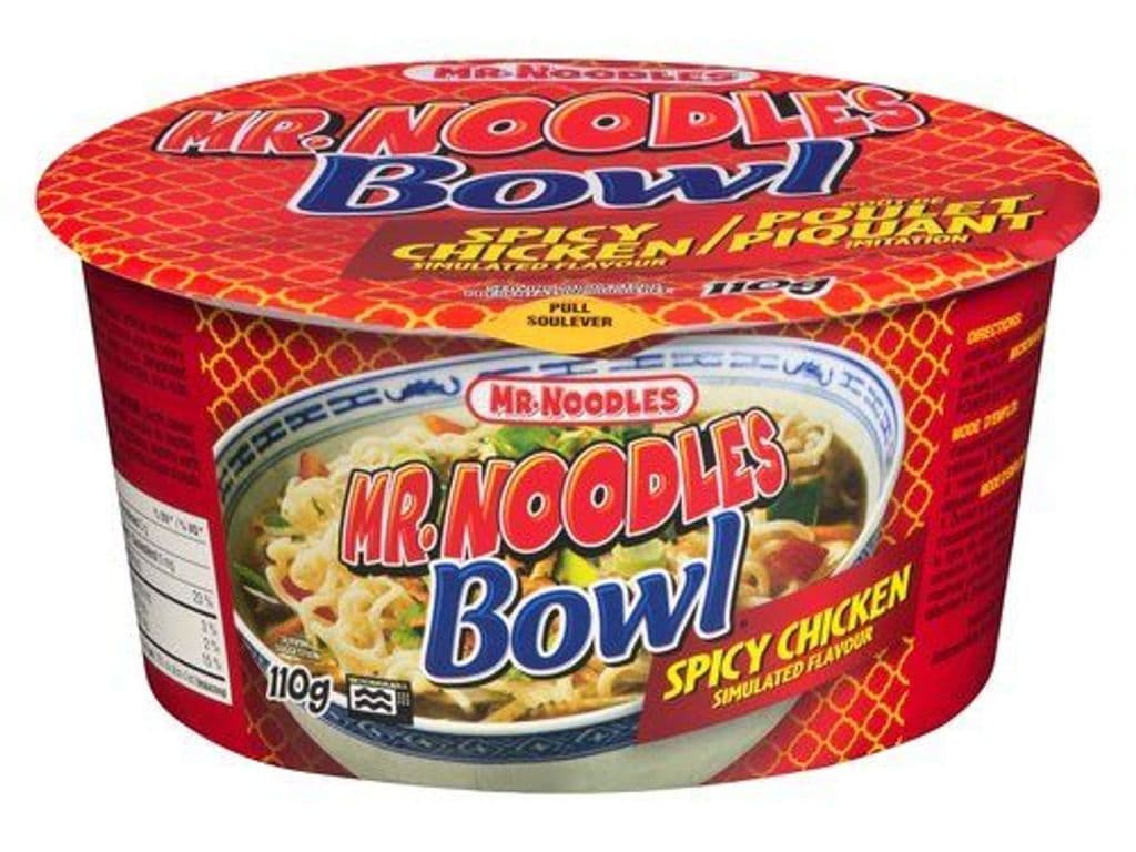 MR. NOODLES SPICY CHICKEN NOODLE BOWL 110G