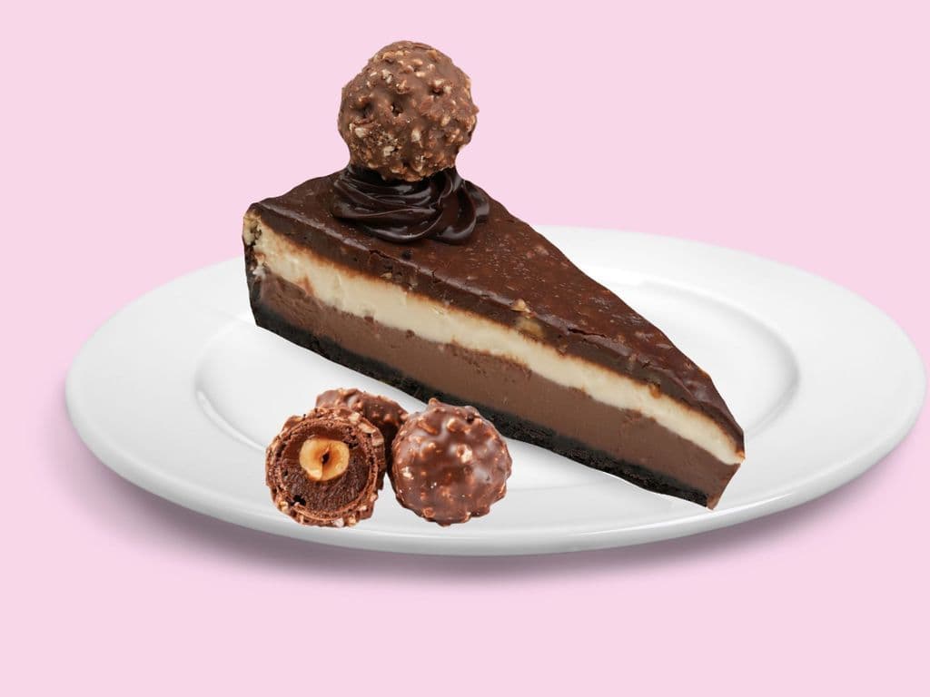 Ferroro Rocher Cheesecake Slice