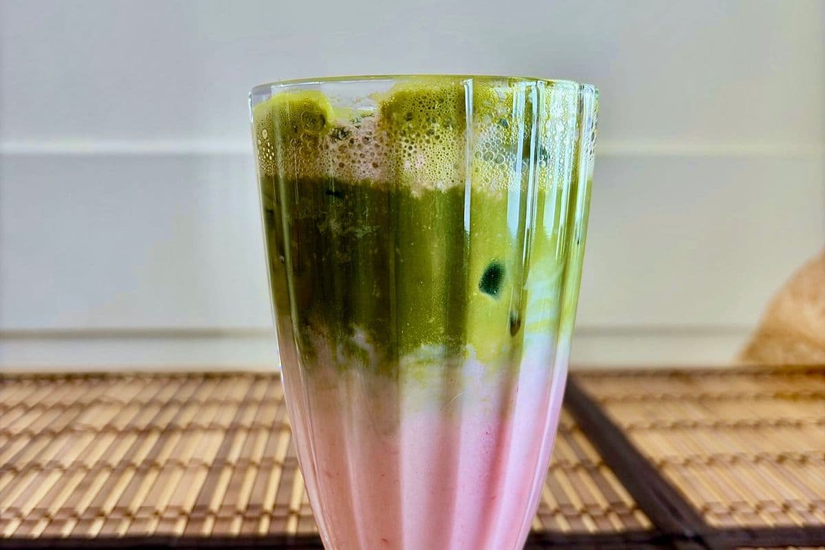 Iced Strawberry Matcha Latte