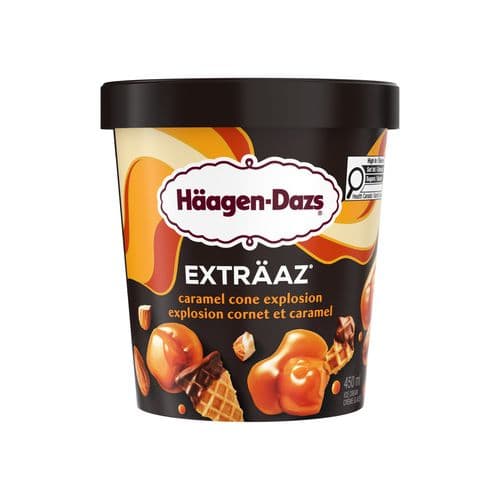 Haagen Daz Extraaz Explosion Cornet et Caramel 450ml/ Haagen Daz Extraaz Caramel Cone Explosion 450ml
