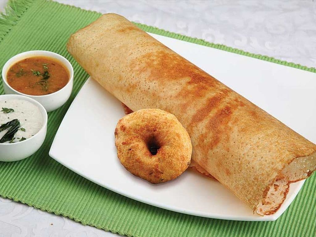 1 Masala Dosa and 2 Plain Vadas