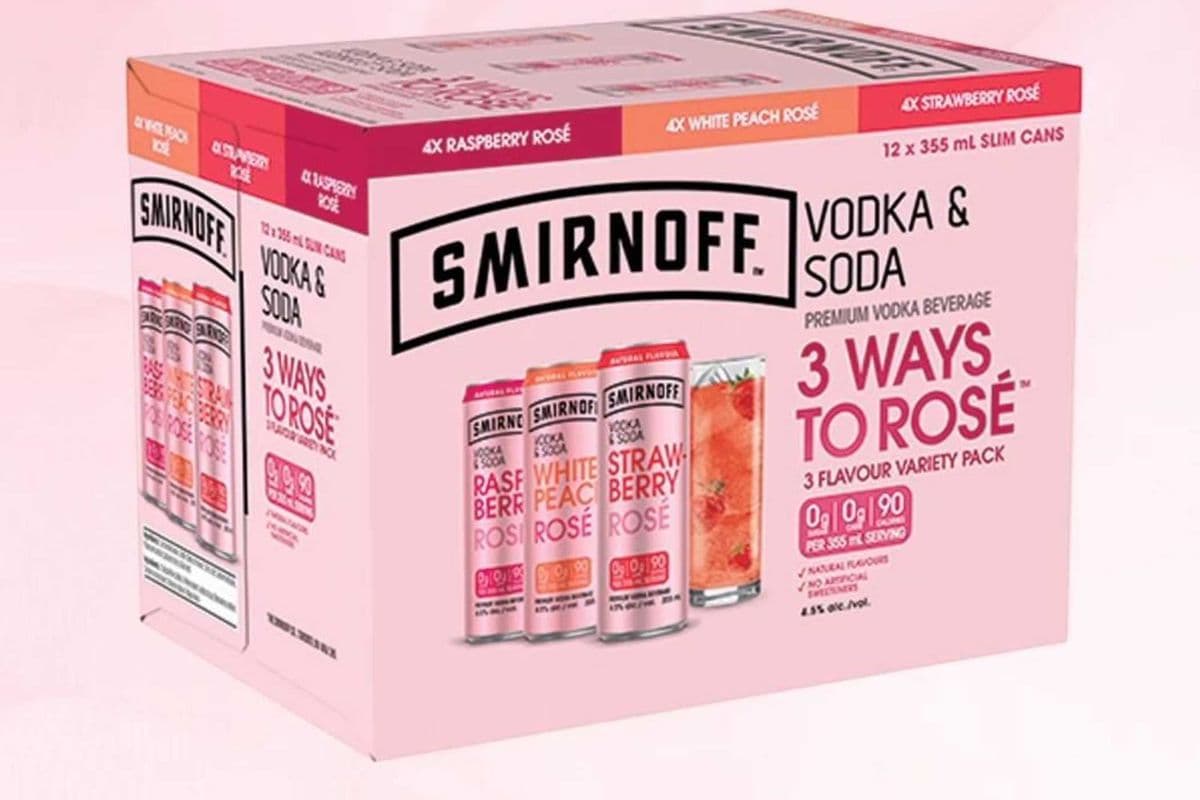 Smirnoff Rose Mixer Pack (12 x 355 ml Cans)
