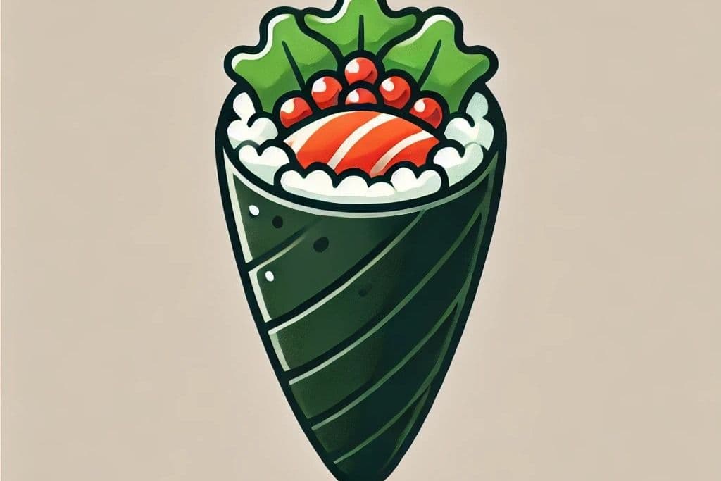 40H. Spicy Avocado Hand Roll (1pc)