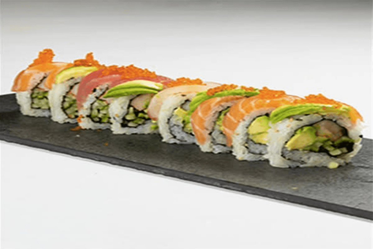 170. Rainbow Roll (8 pcs)
