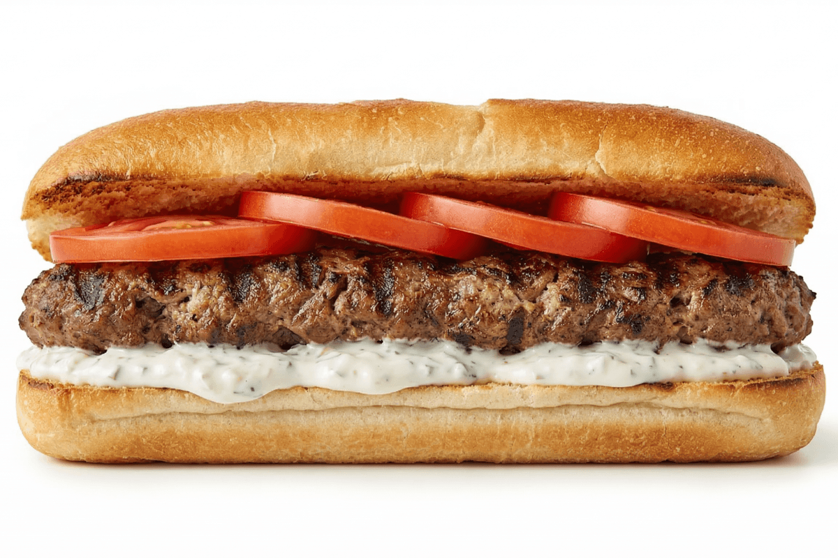 Pork Souvlaki on a Bun