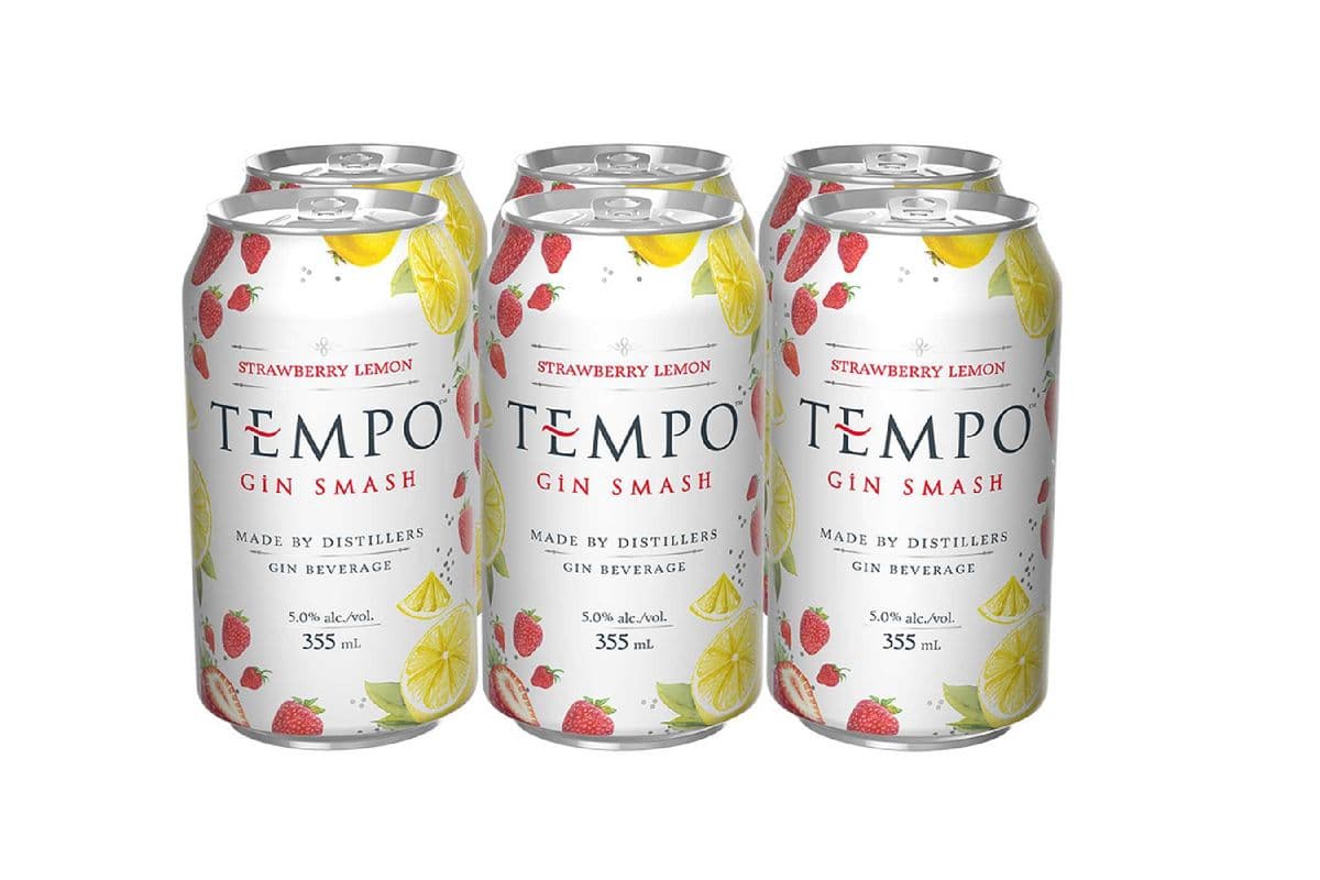 Tempo Gin Smash Strawberry Lemon (6 x 355 ml Cans)