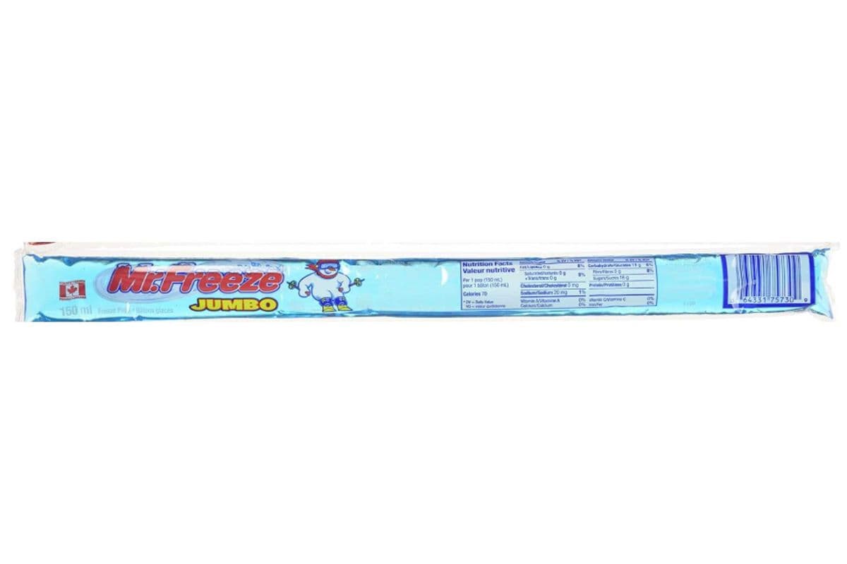 Mr. Freeze Jumbo Blue Raspberry Ice Pops, 150 ml (150 ml)