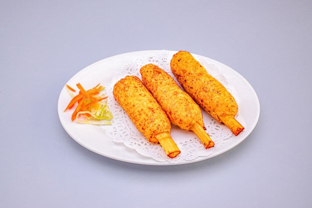 13. Charbroil Shrimp Sausage on Sugarcane