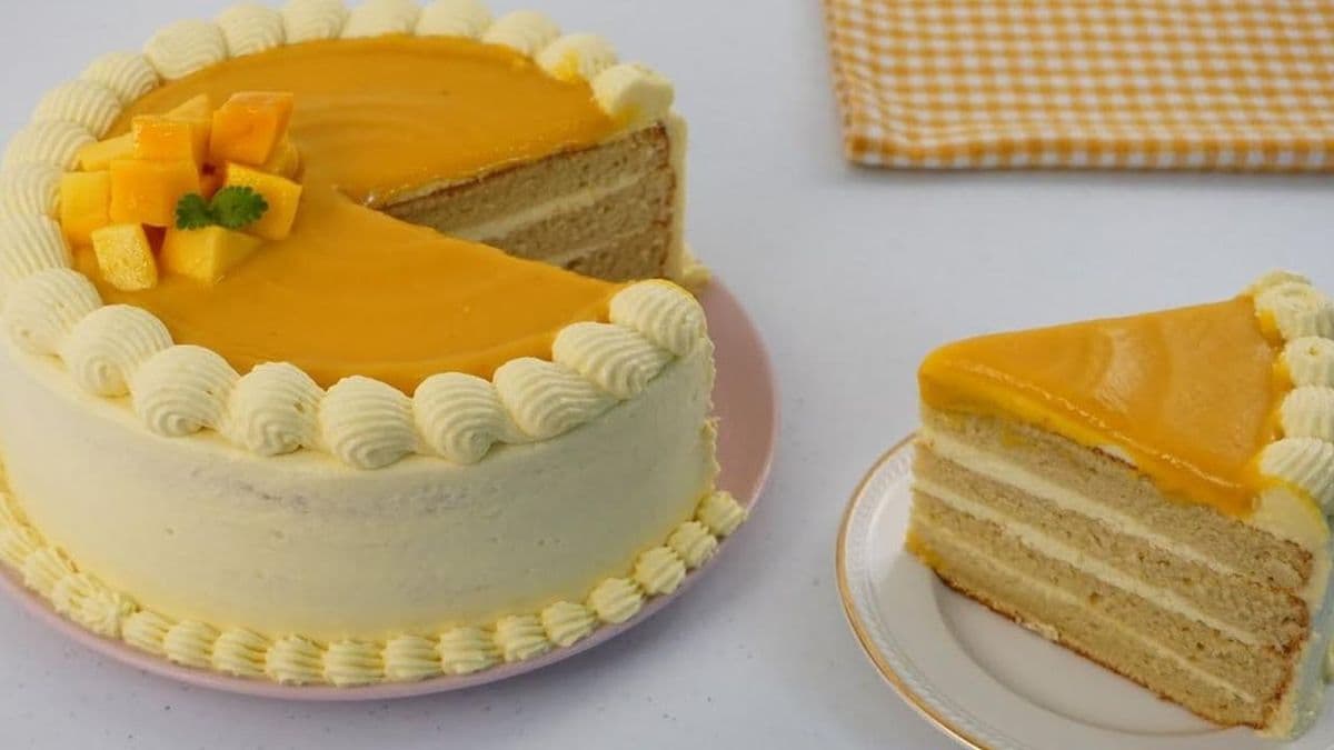 Mango Vanilla Cream Cake (V)