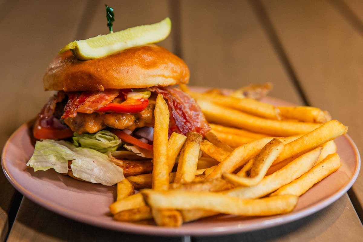 Smokehouse burger and fries