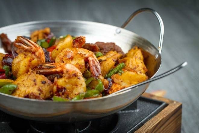 Spicy Chicken & Shrimp Dry Pot