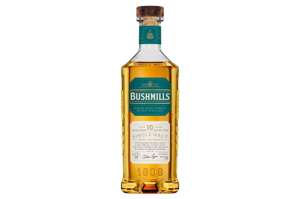 BUSHMILLS SINGLE MALT WHISKEY - 10YR (1 x 750ml)