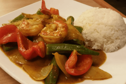 405. Thai Curry Shrimp on Rice