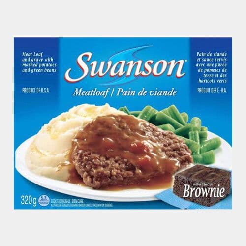 Swanson Pain de viande avec un brownie (320g) / Swanson Meatloaf with Brownie (320g)