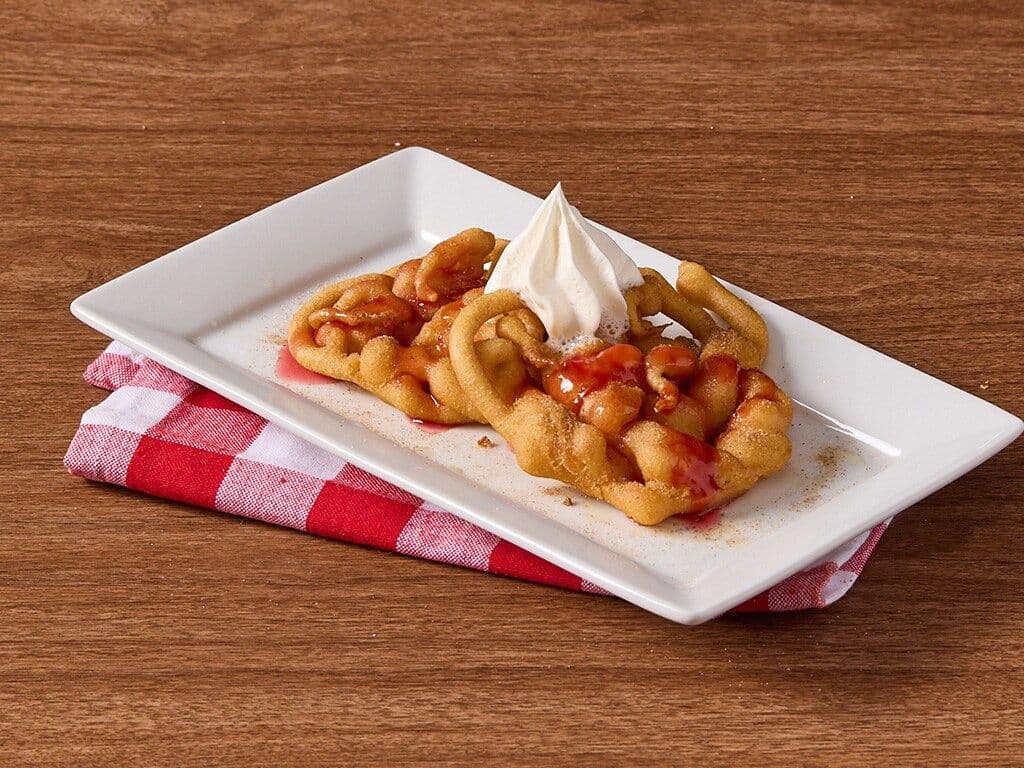 Strawberry Funnel Cakes for Two
